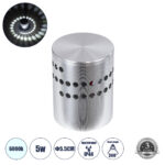 GLOBOSTAR® STAINS 60595 Μοντέρνο Φωτιστικό Τοίχου - Απλίκα LED 5W 400lm 180° AC 220-240V IP44 Ψυχρό Λευκό 6000K - Bridgelux SMD Chip & TÜV SÜD Driver - Νίκελ Βούρτσας - Μ5.5 x Π5.5 x Υ7cm - 5 Χρόνια Εγγύηση - Image 2