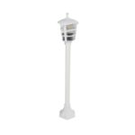 GloboStar® ZARDIN 203-0240 Vintage Επιδαπέδιο Φωτιστικό Κολωνάκι Κήπου Μονόφωτο 1 x E27 IP44 Λευκό & Διάφανο Πλαστικό - Μ17 x Π17 x Υ92cm - Image 2