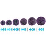 GloboStar® 78523 Artificial - Συνθετικό Τεχνητό Διακοσμητικό Φυτό Θάμνος Πυξάρι Πράσινο - Μωβ Φ56cm - Image 4