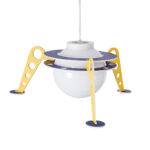 GLOBOSTAR® UFO 61581 Παιδικό Κρεμαστό Φωτιστικό Οροφής με Ντουί 1 x E27 AC 220-240V IP20 - Κίτρινο & Μπλε - Μ58 x Π58 x Υ24cm - Image 2