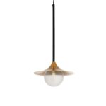 GLOBOSTAR® JOLIET 999-0042 Μοντέρνο Κρεμαστό Φωτιστικό Οροφής με Ντουί 1 x G9 AC 220-240V IP20 - Μαύρο & Χρυσό - Μ20 x Π20 x Y43cm