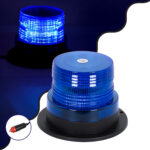 GloboStar® 85152 PRO Series Φάρος Σήμανσης Οχήματος Αστυνομίας για Αυτοκίνητα & Φορτηγά STROBE LED 10W DC 12-24V Αδιάβροχος IP65 Μπλε - Image 2