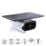 GloboStar® 86047 Αυτόνομη Ηλιακή Camera 1080P 2MP WiFi 150° Μπαταρία 3200mAh Φωτοβολταϊκό Πάνελ Διπλή Κατέυθυνση Ομιλίας Αδιάβροχη IP66 Ψυχρό Λευκό 6000K - Λευκό - Image 2