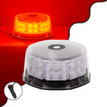 GloboStar® 85162 PRO Series Φάρος Σήμανσης Οχήματος Πυροσβεστικής για Αυτοκίνητα & Φορτηγά 6 Προγραμμάτων Φωτισμού STROBE LED 40W DC 10-30V Αδιάβροχος IP65 Κόκκινο - Image 2