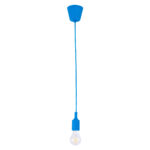 GLOBOSTAR® CABLITO 61558 Μοντέρνο Κρεμαστό Φωτιστικό Οροφής με Ντουί 1 x E27 AC 220-240V IP20 - Μπλε - Μ4 x Π4 x Υ110cm - Image 2