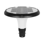 Globostar® SQUARE 90504 Φωτιστικό Κεφαλής Post Top Πλατείας/Πάρκου/Κήπου LED 25W 1000lm με Ανιχνευτή Κίνησης και Αισθητήρα Νυχτός IP65 Ψυχρό Λευκό 6000K - 2 Χρόνια Εγγύηση