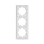 Entac Arnold Πλαίσιο Τοίχου Διακόπτη - Πρίζας 3 Θέσεων Οριζοντίως Λευκό - Image 2