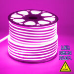 GLOBOSTAR® NEOVALE 70567 Ταινία Neon Flex LED 12W/m 600lm/m 120° DC 24V Αδιάβροχο IP65 120 x SMD2835 Chip/m Ροζ Dimmable - Sanan SMD Chip - Μ100 x Π0.8 x Υ1.6cm - 3 Χρόνια Εγγύηση - Image 2