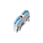 GloboStar® FAST-CONNECT 69903 Μονή Κλέμα Ράγας Ταχείας Σύνδεσης & Διακλάδωσης Καλωδίων για Ηλεκτρολογικούς Πίνακες - 1 x Είσοδος & 1 x Έξοδος με Συμβατή Διατομή Καλωδίων 0.2mm² έως 4mm² - 600V 32A Max - Μ4.5 x Π1 x Υ3.2cm - Γκρι & Μπλε - Πακέτο 10 Τεμαχίων - 5 Years Warranty - Image 2