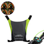 GloboStar® 79070 Γιλέκο Ασφαλείας Φωσφοριζέ Αντανακλαστικό για Ποδηλάτες & Runners με Φωτεινή Σήμανση LED - Ενσωματωμένη Μπαταρία 650mAh DC 5V Επαναφορτιζόμενο με Καλώδιο Τροφοδοσίας USB & Ασύρματο Χειριστήριο -  Μαύρο & Λαχανί Φωσφοριζέ Αδιάβροχο IP65 - Image 2