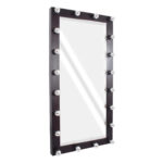 GloboStar® MAKEUP MIRROR-160x80-2 Μοντέρνος Καθρέπτης Μακιγιάζ με Πλαίσιο Φυσικού Ξύλου με Διακόπτη On/Off 20 x E27 AC220-240V - Μ80 x Π7 x Υ160cm - Καφέ Wenge - Image 2