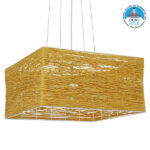 GLOBOSTAR® INCASS 01629 Vintage Κρεμαστό Φωτιστικό Οροφής με Ντουί 5 x E27 AC 220-240V IP20 - Μπεζ - Μ40 x Π40 x Υ22.5cm
