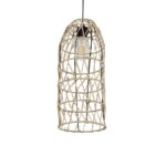 GLOBOSTAR® NETI 205-0024 Boho Κρεμαστό Φωτιστικό Οροφής με Ντουί 1 x E27 AC 220-240V IP20 - Μπεζ - M20 x Π20 x Υ49cm - Image 2
