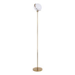 GLOBOSTAR® HUDSON 00500 Μοντέρνο Επιδαπέδιο Φωτιστικό με Ντουί 1 x E27 AC 220-240V IP20 - Λευκό & Χρυσό - Μ20 x Π20 x Υ177cm - Image 2