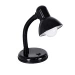 GLOBOSTAR® STUDENT 01530 Μοντέρνο Επιτραπέζιο Φωτιστικό Πορτατίφ με Ντουί 1 x E27 AC 220-240V IP20 - Μαύρο - Μ12 x Π12 x Υ32cm
