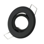 GLOBOSTAR® ORO 77801 Χωνευτή Κινούμενη Βάση για Σποτ MR11 με Ντουί GU10/GU5.3 IP20 - Μαύρο Ματ - Μ7 x Π7 x Υ2.1cm / Q5.5cm - Image 2