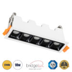 GLOBOSTAR® LUMINAR 60319 Χωνευτό Downlight Σποτ LED 10W 1350lm 36° AC 220-240V IP20 Θερμό Λευκό 2700K - Osram SMD Chip & TÜV SÜD Driver - Λευκό & Μαύρο Ματ - Μ14.8 x Π4.3 x Υ4.5cm / Q13.5 x 3.5cm - 5 Χρόνια Εγγύηση - Image 2