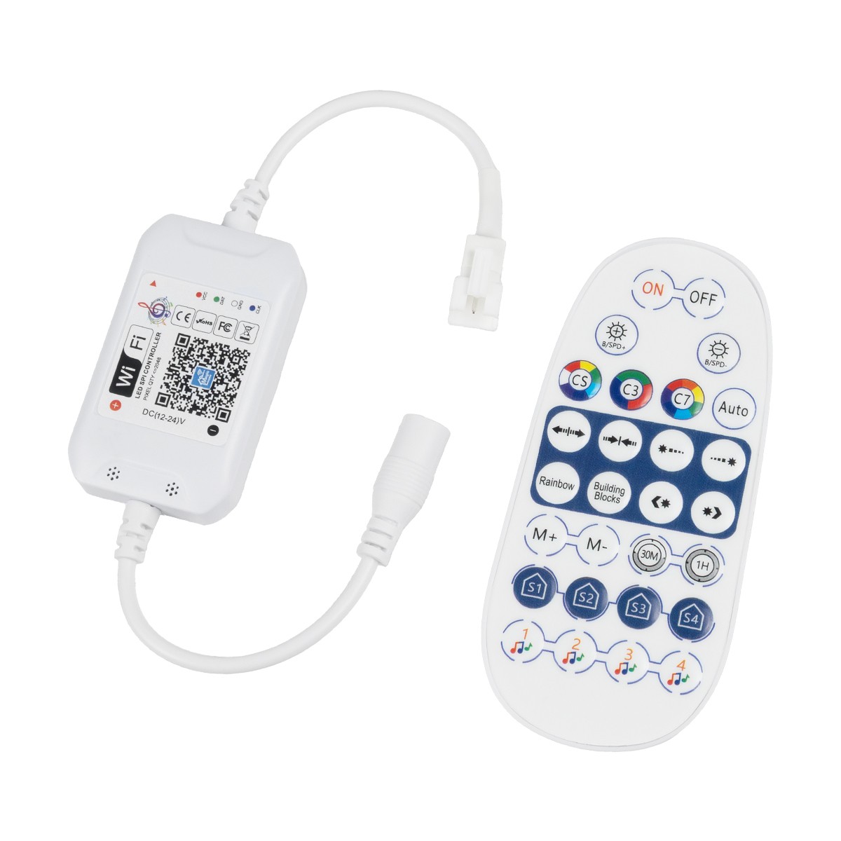 f940d5_73450_1 GLOBOSTAR® ZENGGE-WFMNA 73450 RF & WiFi 2.4G Ψηφιακός Pixel Addressable Controller DC 5-12-24V IP20 - WiFi 2.4G & Bluetooth - SPI/TTL Protocol 2048 IC - Μ10.5 x Π4.5 x Υ1.5cm - 2 Χρόνια Εγγύηση - Image 1