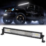 GloboStar® 85482 PRO Series Μπάρα Ίσια - Straight TRI-ROW 7D για Αυτοκίνητα & Φορτηγά LED CREE XBD 270W 27000lm 15° & 60° DC 10-30V Αδιάβροχη IP65 Ψυχρό Λευκό 6000K - Image 2