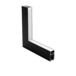 GLOBOSTAR® ALP-CORNER-IN90 LUMILINE 61770 Επιφανειακό / Κρεμαστό Προφίλ Αλουμινίου Γωνία με Λευκό Γαλακτερό Πατητό Κάλυμμα για Ταινίες LED IP20 - Μαύρο Ματ - Μ30 x Π3.5 x Υ7cm - Image 2