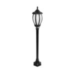 GloboStar® VERDI 203-0230 Vintage Επιδαπέδιο Φωτιστικό Κολωνάκι Κήπου Μονόφωτο 1 x E27 IP44 Μαύρο & Διάφανο Πλαστικό - Μ17 x Π17 x Υ104cm - Image 2