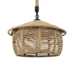 GLOBOSTAR® SPIRIT 01607 Boho Κρεμαστό Φωτιστικό Οροφής με Ντουί 1 x E27 AC 220-240V IP20 - Μπεζ - Μ35 x Π35 x Y30cm - Image 2
