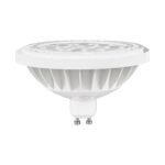 GLOBOSTAR® SPOTAR 60131 Σποτ GU10 AR111 LED 12W 1128lm 36° AC 220-240V IP20 Θερμό Λευκό 2700K Dimmable - Μ11 x Π11 x Υ6.6cm - 3 Χρόνια Εγγύηση - Image 2
