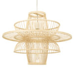 GLOBOSTAR® BALI 00862 Boho Κρεμαστό Φωτιστικό Οροφής με Ντουί 1 x E27 AC 220-240V IP20 - Μπεζ - Μ60 x Π60 x Υ45cm - Image 2