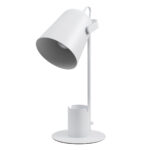 GLOBOSTAR® PENCASE 61564 Μοντέρνο Επιτραπέζιο Φωτιστικό Πορτατίφ με Ντουί 1 x E27 AC 220-240V IP20 - Λευκό - Μ12 x Π15 x Υ38cm - Image 2