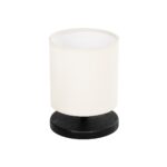 GLOBOSTAR® MINNIE 204-0062 Μοντέρνο Επιτραπέζιο Φωτιστικό Πορτατίφ με Ντουί 1 x E14 AC 220-240V IP20 - Μαύρο & Μπεζ - Μ15 x Π15 x Υ21cm - Image 2