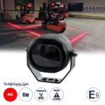 GloboStar® 85426 E9 Mark Forklift Safety Lights - Φώτα Προειδοποίησης & Διαγράμμισης Ασφαλείας για Περονοφόρα - Κλάρκ LED 6W DC 9-80V Αδιάβροχο IP67 Κόκκινο Μ7 x Π8 x Υ5.5cm - Image 2