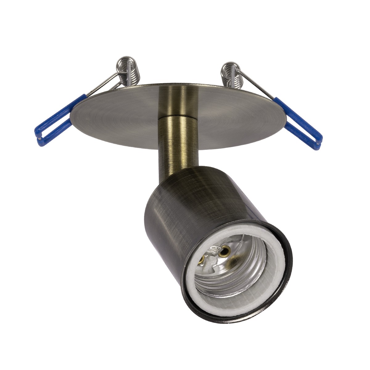 fe370e_999_0062_0 GLOBOSTAR® SARA 999-0062 Χωνευτό Φωτιστικό Οροφής με Ντουί 1 x E27 AC 220-240V IP20 - Μπρούτζινο - Μ8 x Π8 x Υ11cm / Q5.5cm - Image 1