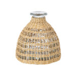 GloboStar® MANDY 35632 Διακοσμητικό Βάζο Γυάλινο Διάφανο με Μπαμπού Φ10.5 x Υ11cm - Image 2