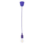 GLOBOSTAR® CABLITO 61560 Μοντέρνο Κρεμαστό Φωτιστικό Οροφής με Ντουί 1 x E27 AC 220-240V IP20 - Μωβ - Μ4 x Π4 x Υ110cm - Image 2