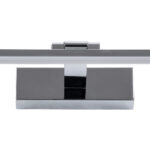 GLOBOSTAR® ELLIS 60445 Μοντέρνο Φωτιστικό Τοίχου - Απλίκα Καθρέπτη Μπάνιου LED 12W 1400lm 120° AC 220-240V IP44 Φυσικό Λευκό 4500K - Lumileds SMD Chip & TÜV SÜD Driver - Νίκελ Χρώμιο - Μ60 x Π16 x Υ6cm - 3 Χρόνια Εγγύηση - Image 5