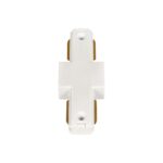 GLOBOSTAR® EUROTRACK-1PH 60904 Μονοφασικός Σύνδεσμος Ι Επέκτασης Ράγας 2 Καλωδίων 1L+1N για Σύστημα Ράγας Eurotrack-1PH AC 220-240V IP20 - Λευκό Ματ - Μ9.3 x Π3.5 x Υ1.6cm - Image 2