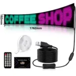 GLOBOSTAR® MATRIX GLB-106-0005 Εύκαμπτη Κυλιόμενη Ψηφιακή Επιγραφή 176.2x19.2cm P9 192x16 Pixel LED 10W DC 5V 2A με USB 2.0 Αδιάβροχο IP65 Πολύχρωμο RGB - Bluetooth Control μέσω iPIXEL APP - Μ176.2 x Π0.4 x Υ19.2cm - 2 Χρόνια Εγγύηση - Image 2