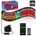 GLOBOSTAR® MATRIX GLB-106-0011 Εύκαμπτη Κυλιόμενη Ψηφιακή Επιγραφή 93x20cm P4.5 192x32 Pixel LED 20W AC 220-240V Αδιάβροχο IP65 Πολύχρωμο RGB - Bluetooth Control μέσω iPIXEL APP - Μ93 x Π0.4 x Υ20cm - 2 Χρόνια Εγγύηση - Image 2