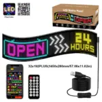 GLOBOSTAR® MATRIX GLB-106-0012 Εύκαμπτη Κυλιόμενη Ψηφιακή Επιγραφή 145x28cm P7 192x32 Pixel LED 20W AC 220-240V Αδιάβροχο IP65 Πολύχρωμο RGB - Bluetooth Control μέσω iPIXEL APP - Μ145 x Π0.4 x Υ28cm - 2 Χρόνια Εγγύηση - Image 2