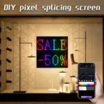 GLOBOSTAR® MATRIX GLB-106-0017 Κυλιόμενη Ψηφιακή Επιγραφή 80x80cm P24.6 64x64 Pixel LED 120W AC 220-240V IP20 Πολύχρωμο RGB - Bluetooth Control μέσω iPIXEL APP - Μ80 x Π2.6 x Υ80cm - 2 Χρόνια Εγγύηση - Image 6