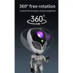 GLOBOSTAR® GALAXY GLB-106-0021 Επιτραπέζιο Φωτιστικό Πορτατίφ Προτζέκτορας Starry Sky με RF Ασύρματο Χειριστήριο LED 6W 360lm 180° AC 220-240V IP20 Πολύχρωμο RGB Dimmable - Sanan SMD Chip - Γκρι & Μαύρο - Μ12.5 x Π12.5 x Υ31cm - 2 Χρόνια Εγγύηση - Image 3
