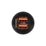 GLOBOSTAR® MATRIX GLB-106-0025 Τροφοδοτικό/Φορτιστής Αυτοκινήτου με 1 x USB 2.4A & 1 x USB-C 2.4A για Εύκαμπτη Κυλιόμενη Ψηφιακή Επιγραφή 12W AC 220-240V σε DC 5V IP20 - Μ6.6 x Π2.8 x Υ2.8cm - 2 Χρόνια Εγγύηση - Image 2