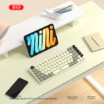 XO KB-12 Ασύρματο Πληκτρολόγιο Bluetooth Tri-Colour Γκρι - Image 5