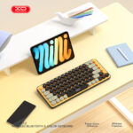 XO KB-12 Ασύρματο Πληκτρολόγιο Bluetooth Tri-Colour Πορτοκαλί - Image 4