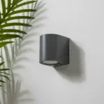 kelvo® MURANO KLV-101-0013 Φωτιστικό Τοίχου / Απλίκα για Λάμπα MR16 με Ντουί GU10 AC 220-240V Αδιάβροχο IP65 - Γκρι Ανθρακί Ματ - Μ8 x Π8 x Υ7cm - Image 2