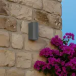 kelvo® MURANO KLV-101-0016 Φωτιστικό Τοίχου / Απλίκα για 2 Λάμπες MR16 με Ντουί GU10 AC 220-240V Αδιάβροχο IP65 - Γκρι Ανθρακί Ματ - Μ8 x Π8 x Υ15cm - Image 2