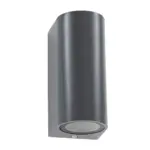 kelvo® MURANO KLV-101-0016 Φωτιστικό Τοίχου / Απλίκα για 2 Λάμπες MR16 με Ντουί GU10 AC 220-240V Αδιάβροχο IP65 - Γκρι Ανθρακί Ματ - Μ8 x Π8 x Υ15cm - Image 3