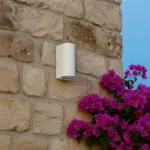 kelvo® MURANO KLV-101-0017 Φωτιστικό Τοίχου / Απλίκα για 2 Λάμπες MR16 με Ντουί GU10 AC 220-240V Αδιάβροχο IP65 - Λευκό Ματ - Μ8 x Π8 x Υ15cm - Image 2