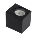 kelvo® BURANO KLV-101-0018 Φωτιστικό Τοίχου / Απλίκα για Λάμπα MR16 με Ντουί GU10 AC 220-240V Αδιάβροχο IP65 - Μαύρο Ματ - Μ8 x Π8 x Υ7cm - Image 4