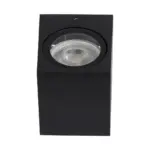 kelvo® BURANO KLV-101-0018 Φωτιστικό Τοίχου / Απλίκα για Λάμπα MR16 με Ντουί GU10 AC 220-240V Αδιάβροχο IP65 - Μαύρο Ματ - Μ8 x Π8 x Υ7cm - Image 6
